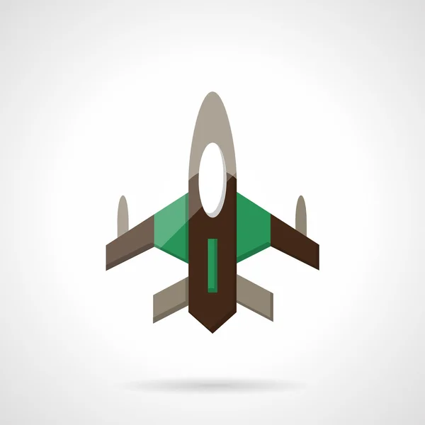 Fighter platte kleur ontwerp vector pictogram — Stockvector