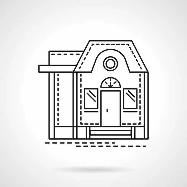Housing flat line design vector icon — Stock Vector