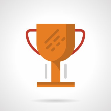 Altın fincan düz renk tasarım vektör simgesi