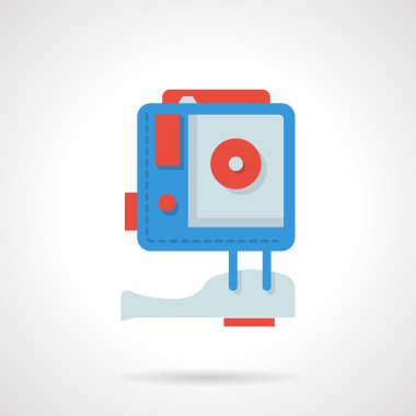 Aksiyon kamerası düz renk tasarım vektör simgesi