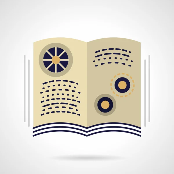 School book flat color design vector icon — Stock Vector