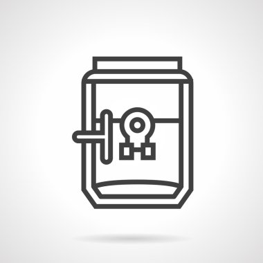 Kahve bira siyah çizgi tasarım vektör simgesi