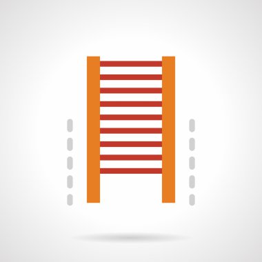 Spor salonu düz renk tasarım vektör simgesi