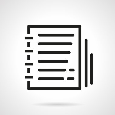 Organizatör siyah çizgi tasarım vektör simgesi