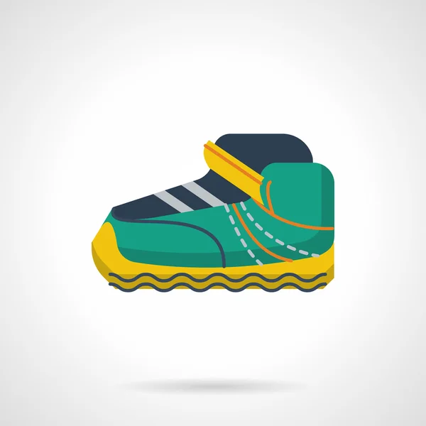Deporte zapatilla plana diseño de color icono de vector — Vector de stock