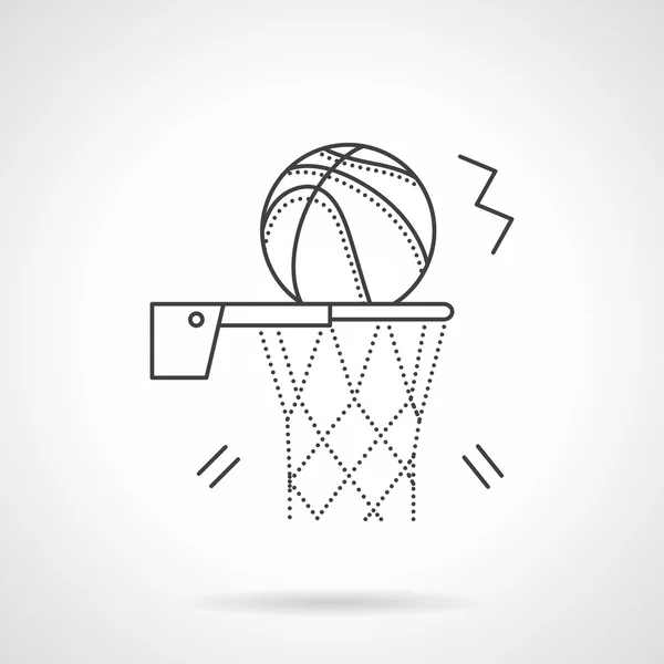 Baloncesto tiro plano línea diseño vector icono — Archivo Imágenes Vectoriales