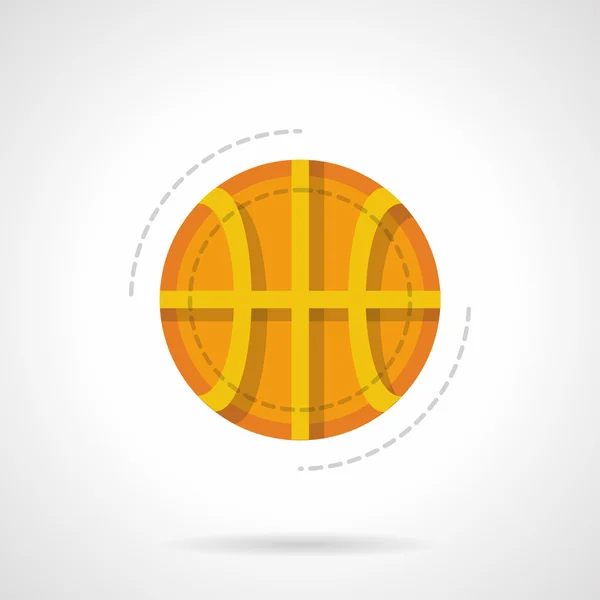 Baloncesto bola plana icono de vectores de diseño de color — Archivo Imágenes Vectoriales