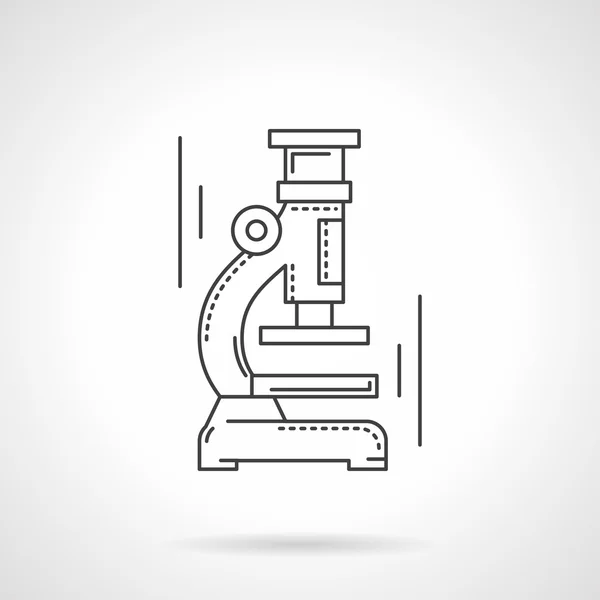 Mikroskop flache Linie Design Vektor Symbol — Stockvektor