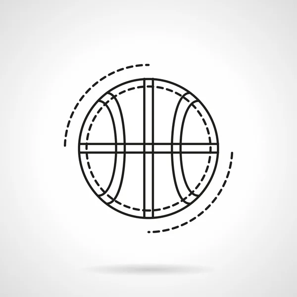 Baloncesto bola plana línea diseño vector icono — Archivo Imágenes Vectoriales