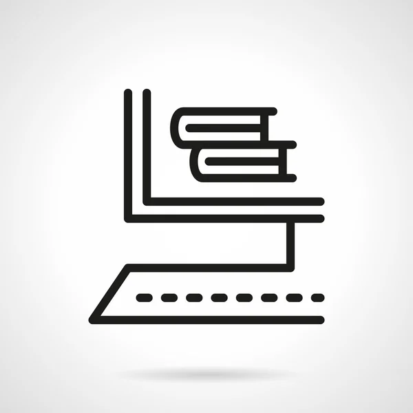 Online bookstore black line design vector icon — Διανυσματικό Αρχείο