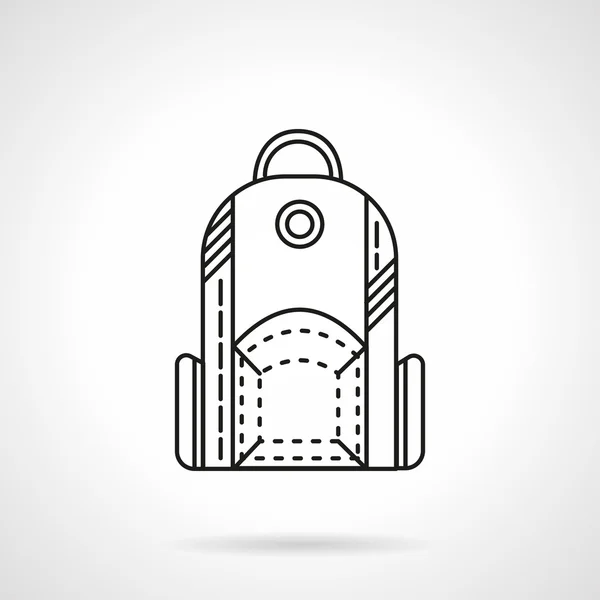 Flat line design backpack  vector icon — Stok Vektör