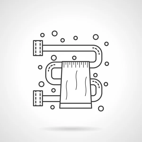 Bathroom dryer flat line design vector icon — Stok Vektör