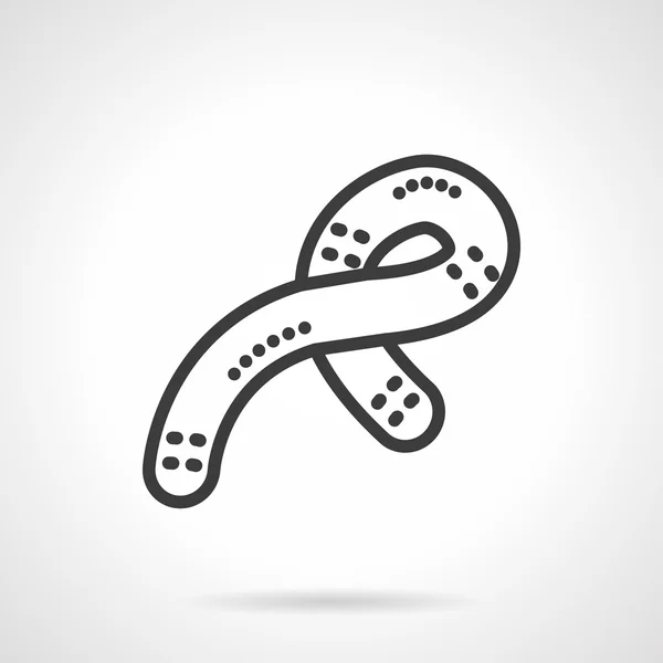 Worm line black line design vector icon — 图库矢量图片