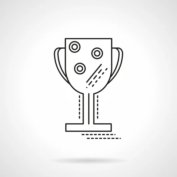 Winner cup flat line design vector icon — 图库矢量图片