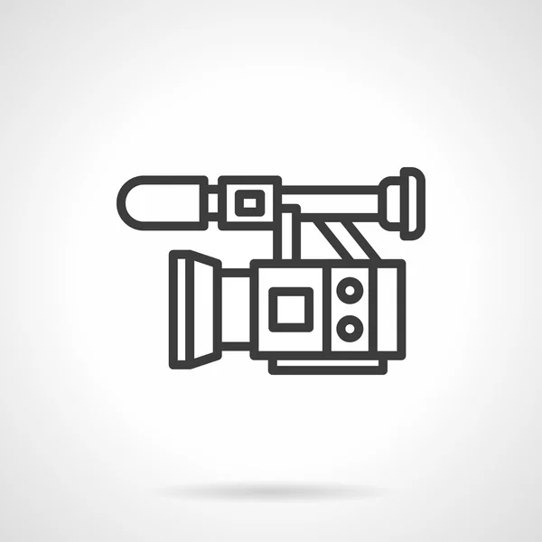 Professional video filming black line vector icon — Stock Vector