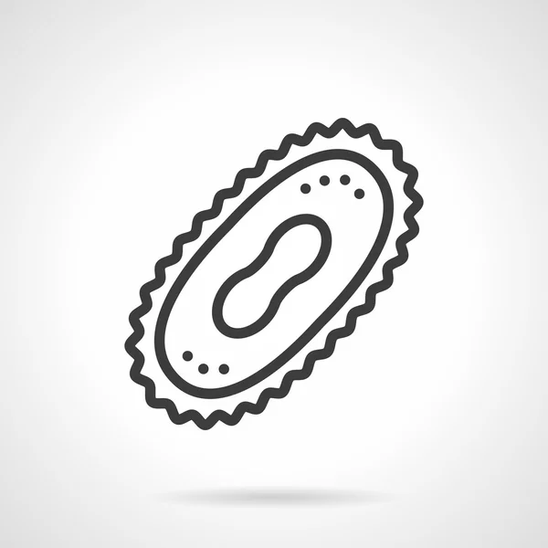 Bacteria cell division abstract line vector icon — Stock Vector