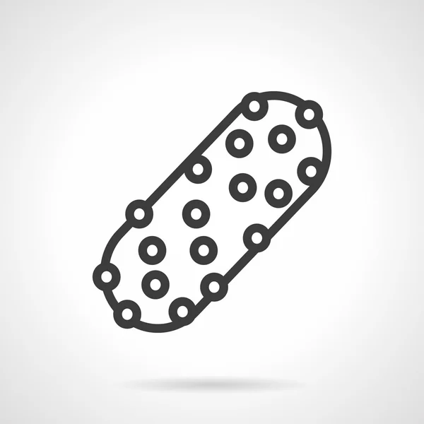 Bacterial infection black line design vector icon — Stockvector