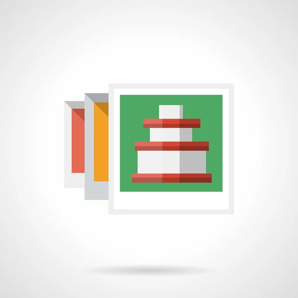 Ikona pro návrh barevného vektoru prázdna v pohlednici — Stockový vektor