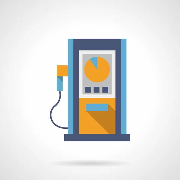 Fuel station flat color design vector icon — Stockvector