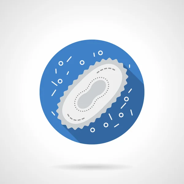 Microorganism icon blue round flat vector icon — Stock Vector