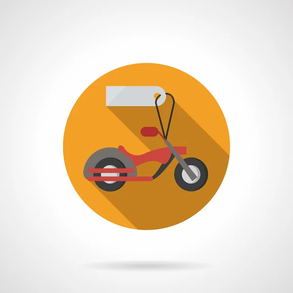 Motorbike for sale round flat color vector icon — Stock Vector