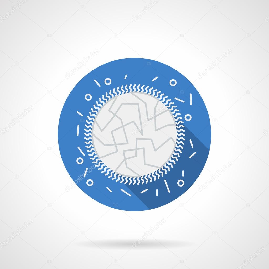 Immunology blue round flat vector icon