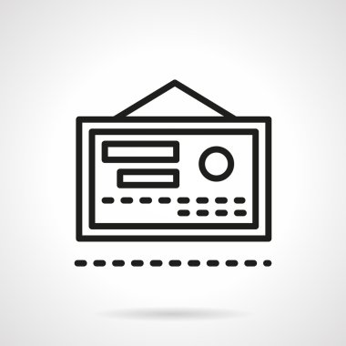 Sistem durumu sertifikası siyah satır vektör simgesi