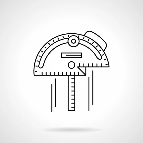 Inclinometer plat dun lijn vector pictogram — Stockvector