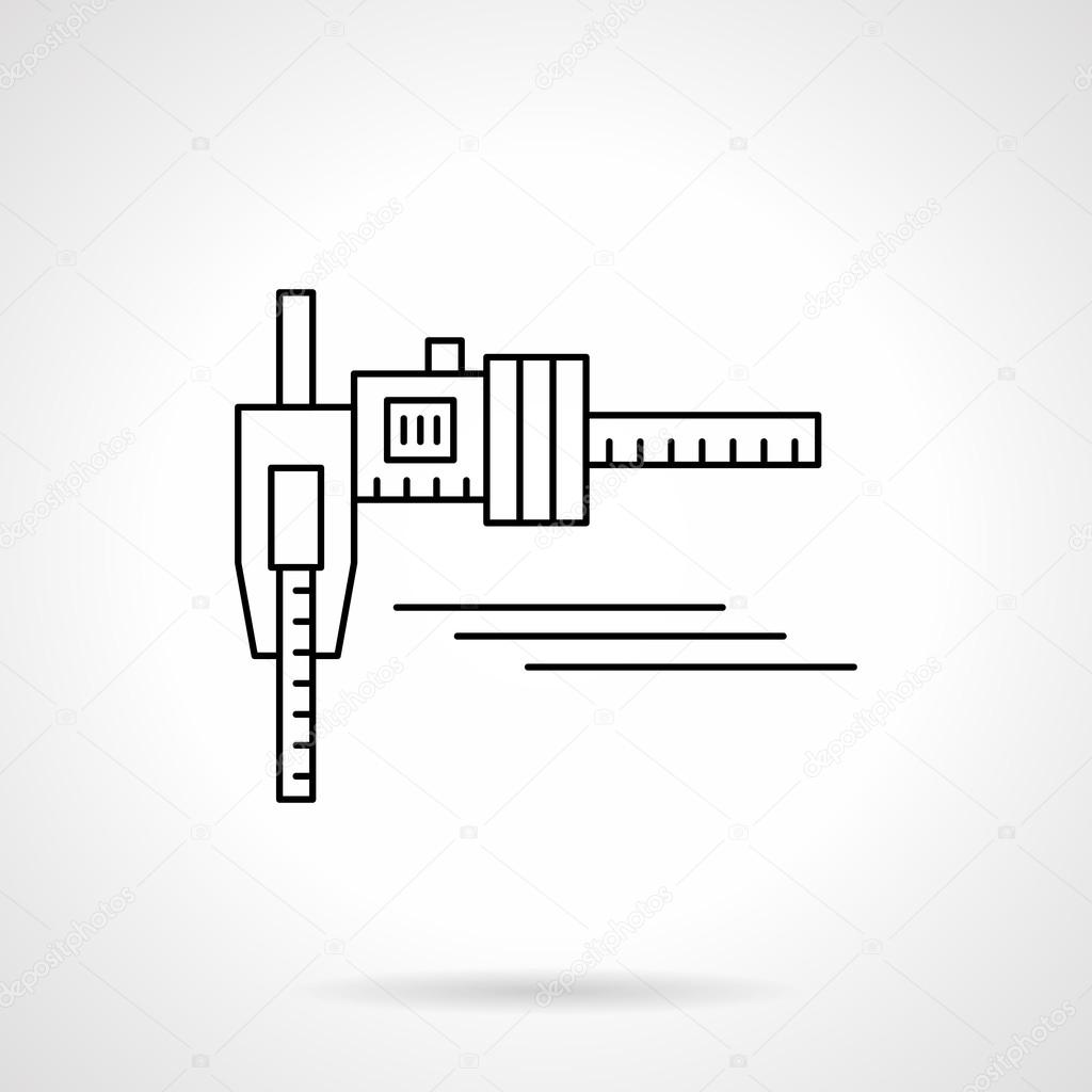Calipers flat thin line vector icon
