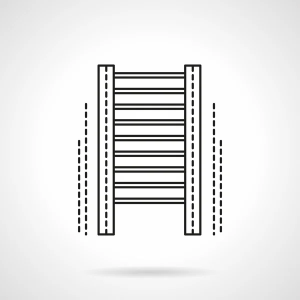 Muur bars Gym platte lijn vector pictogram — Stockvector