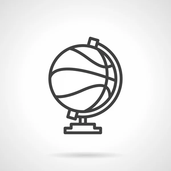 Globo de baloncesto línea simple vector icono — Archivo Imágenes Vectoriales
