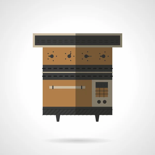 Stove flat color vector icon — Stock Vector