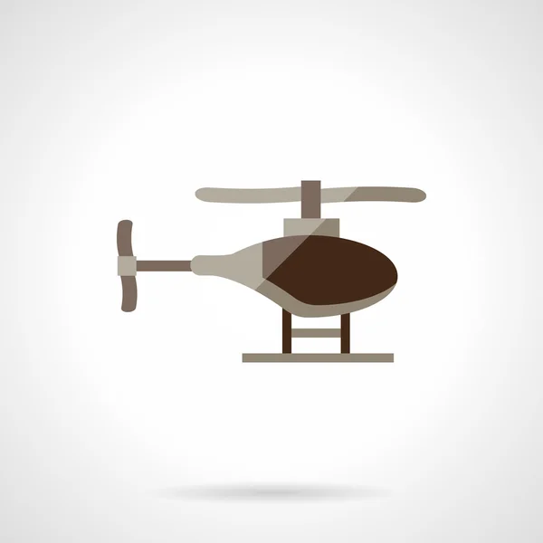 Militaire helikopter platte kleur vector pictogram — Stockvector