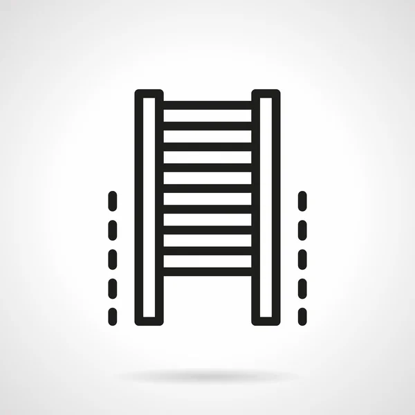 Escalar barras de pared simple línea vector icono — Vector de stock