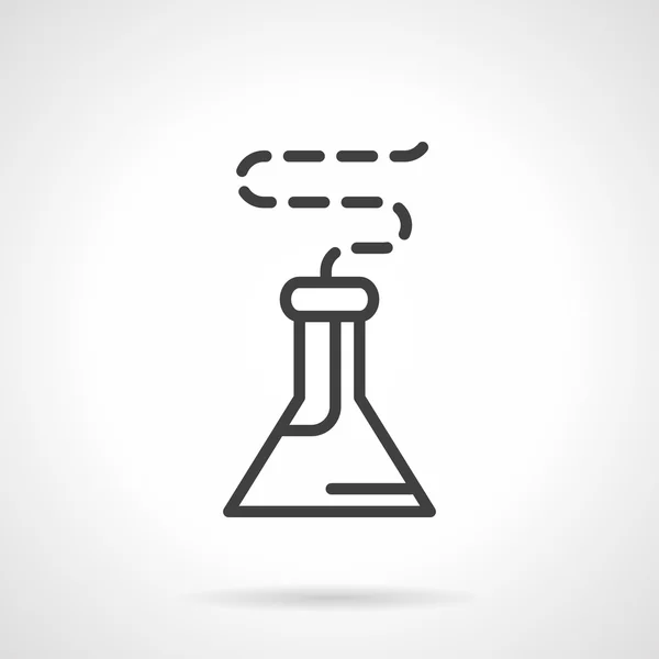 Frasco químico línea simple vector icono — Archivo Imágenes Vectoriales