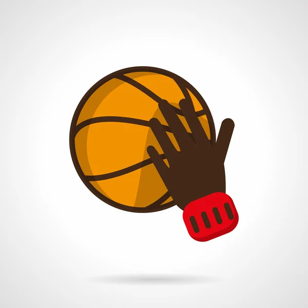 Juega signo de baloncesto icono de diseño de color plano vector — Archivo Imágenes Vectoriales