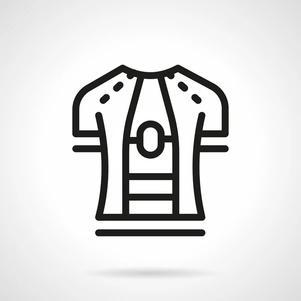 Koszulka sportowa prosta ikona wektor linii — Wektor stockowy