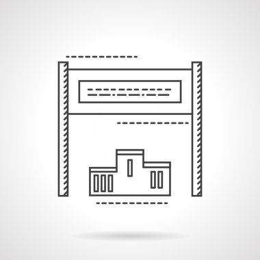 Spor bitiş düz çizgi vektör simgesi