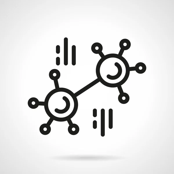 Conexión química simple línea vector icono — Archivo Imágenes Vectoriales