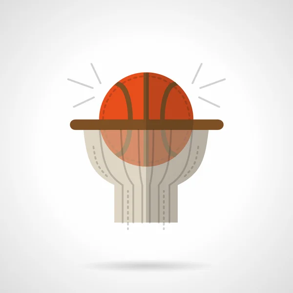 Baloncesto tiro plano icono vector de diseño de color — Archivo Imágenes Vectoriales