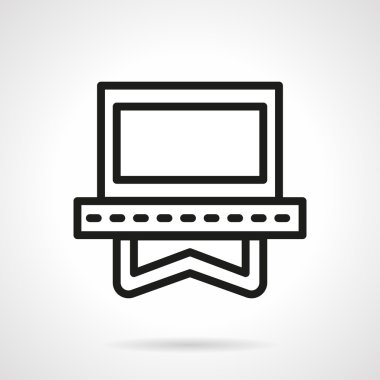 Video uygulaması basit çizgi vektör simgesi