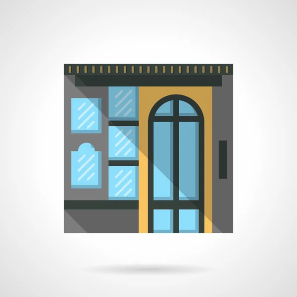 Box office façade plat couleur design icône vectorielle — Image vectorielle