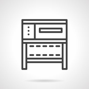 Fırın basit çizgi vektör simgesi için sote