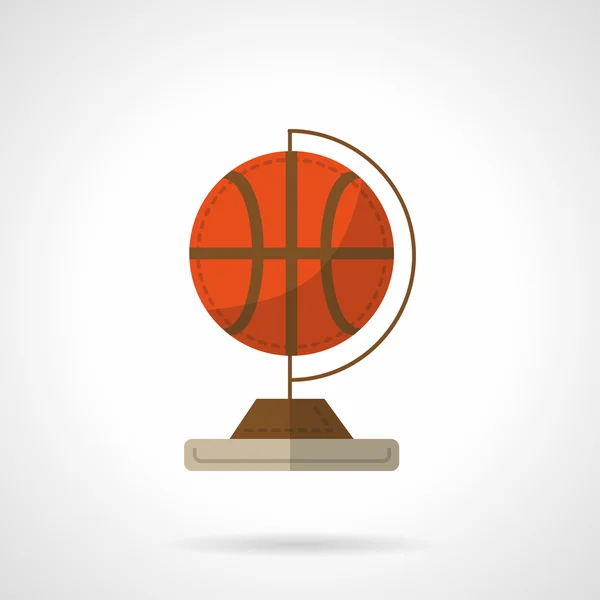 Globo con icono de vector de diseño plano de baloncesto — Archivo Imágenes Vectoriales