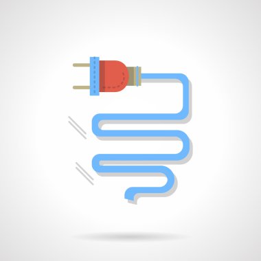 Elektrik bileşeni düz renk tasarım vektör simgesi