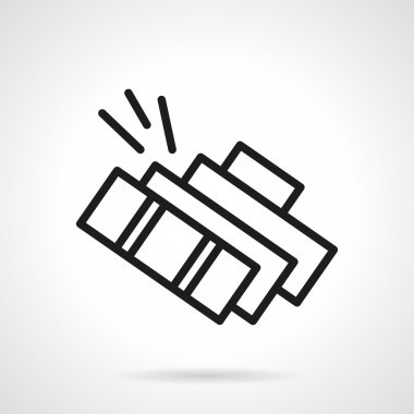 Güneş paneli simgesi basit çizgi vektör simgesi