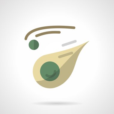 Boşluk bolide düz renk tasarım vektör simgesi