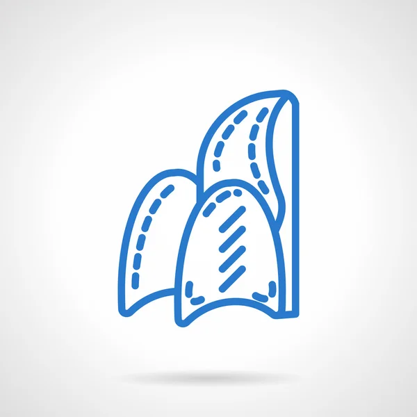 Silla suave línea azul simple vector icono — Archivo Imágenes Vectoriales