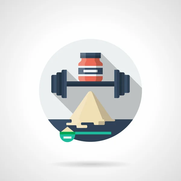 Workout supplements detailed color vector icon — Stockový vektor