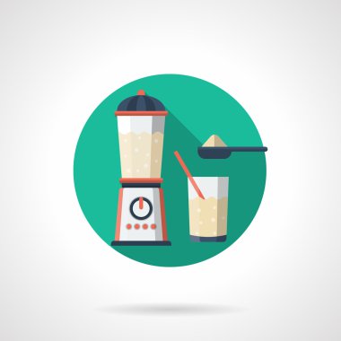 Whey drink detailed flat color vector icon